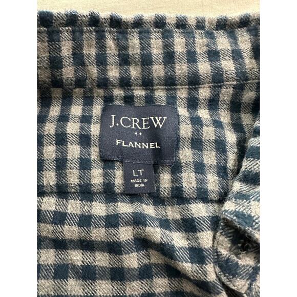 J. Crew Long Sleeve Plaid Flannel Big and Tall sz Large - Picture 3 of 3